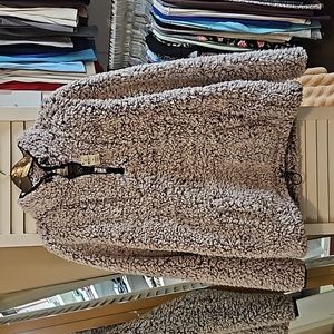 NWT Pink Quarter Zip Sherpa Pullover